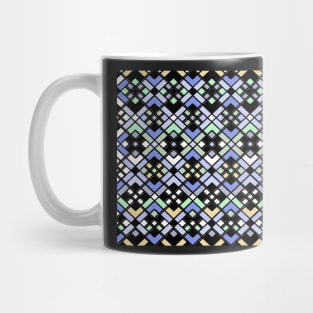 Abstract geometric pattern - blue. Mug